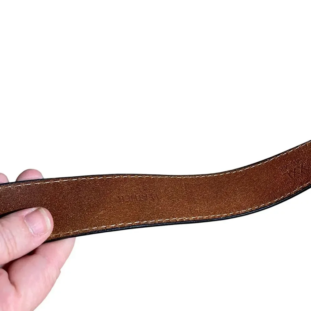 Levi’s Black Leather Belt Gunmetal Buckle Classic Casual Men’s Size XXL 46 48